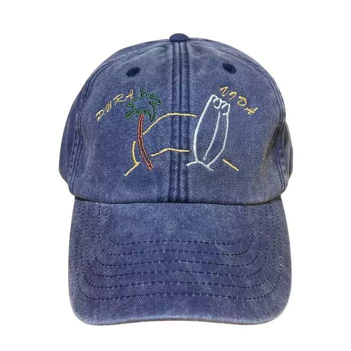 vintage embroidered washed sky baseball cap pura vida