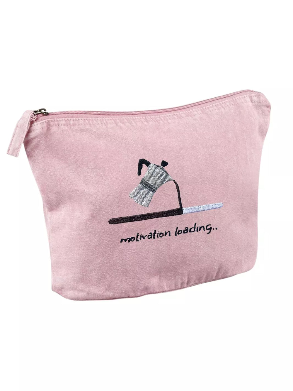 Motivation Loading recycled cotton pouch in washed pink