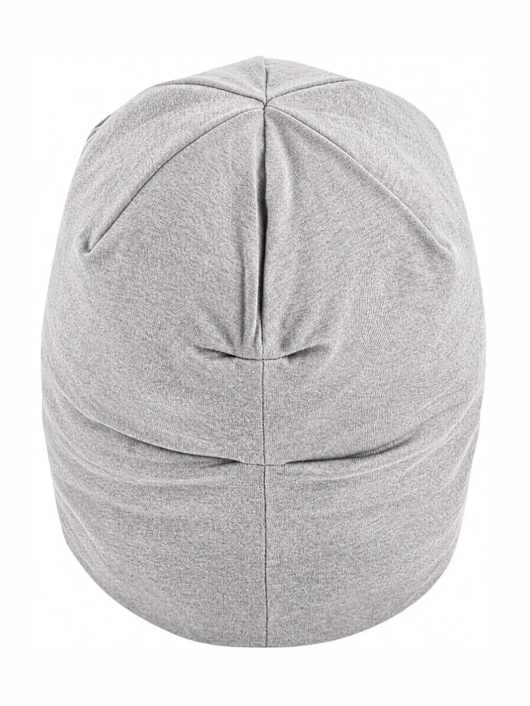 Custom embroidered grey cotton beanie with personalized logo or text