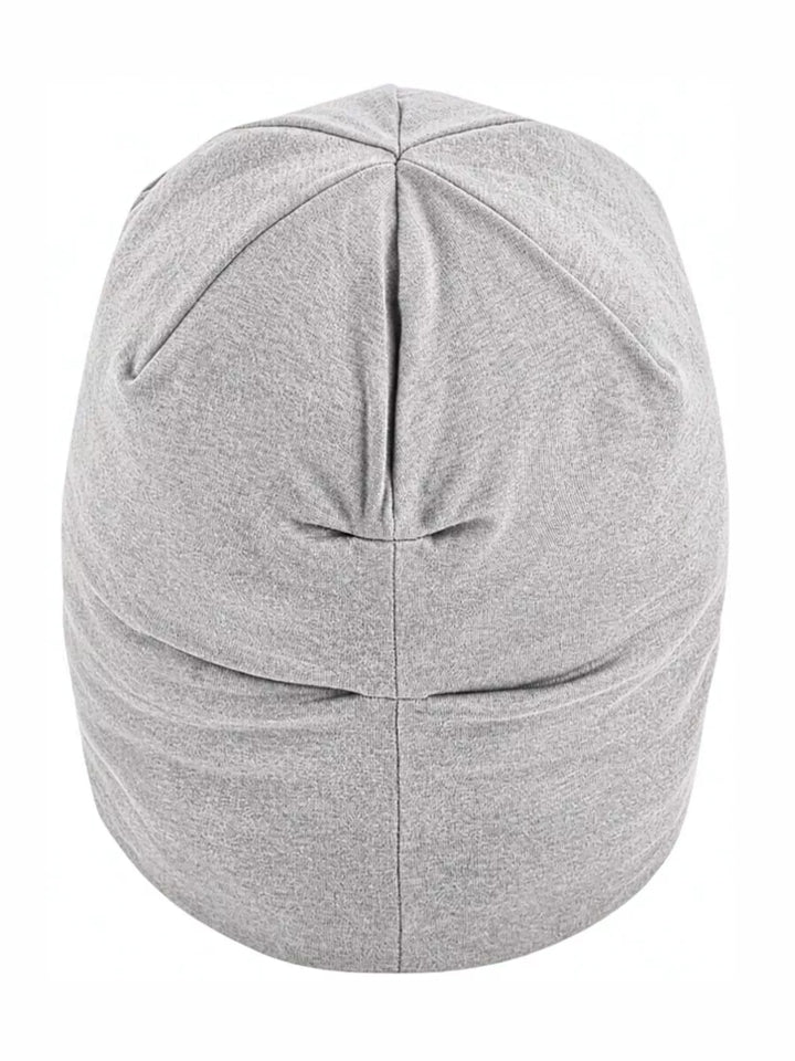 Custom embroidered grey cotton beanie with personalized logo or text