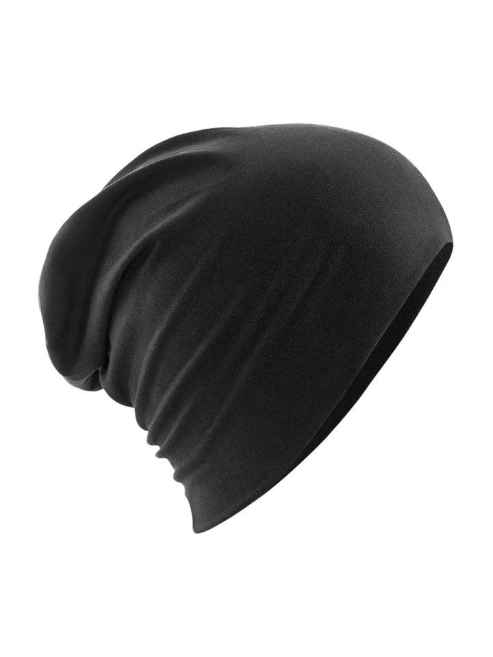 Custom embroidered black cotton beanie with personalized logo or text
