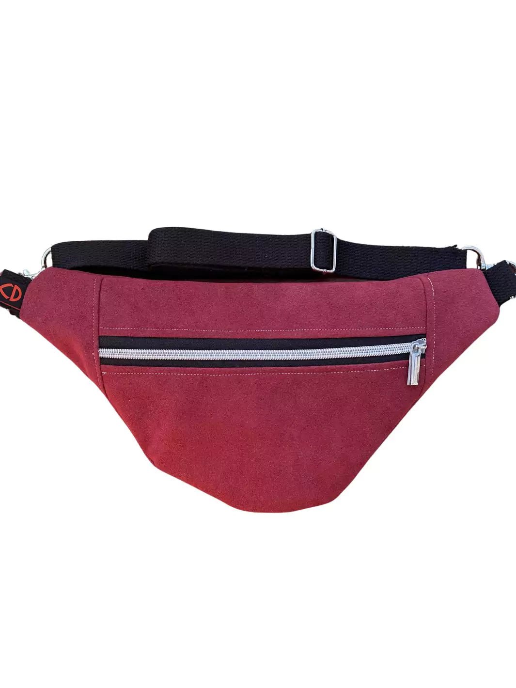 alcantara red sienna pouch