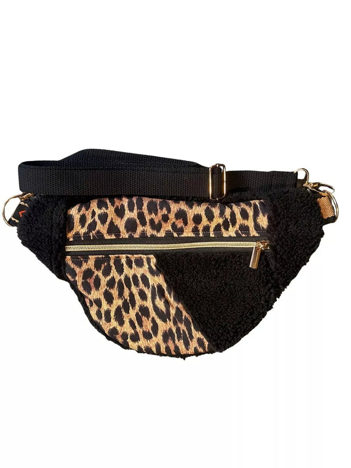 Teddy Black/Leopard Bum Bag