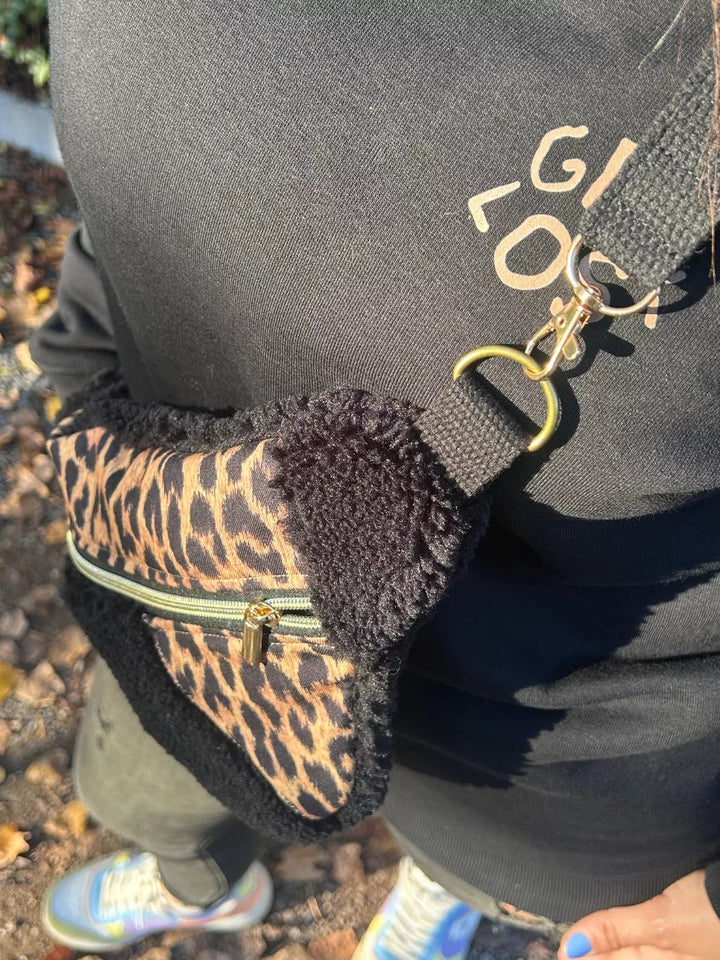 Teddy Black/Leopard Bum Bag