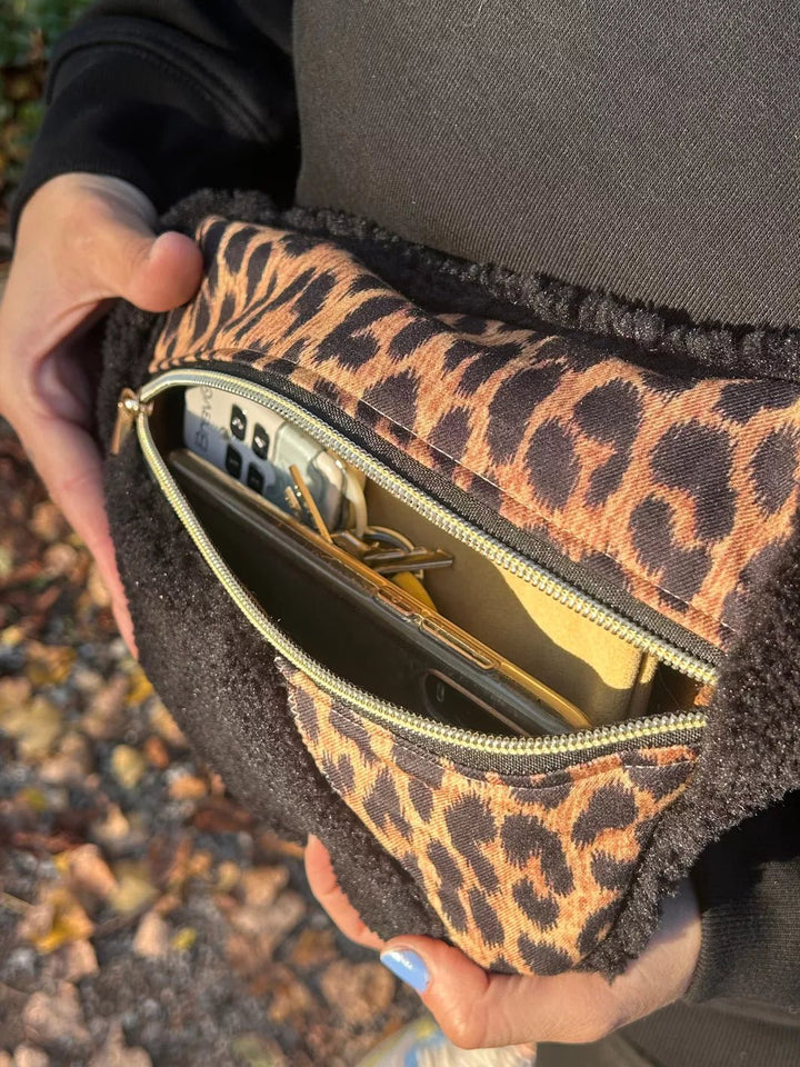 Teddy Black/Leopard Bum Bag