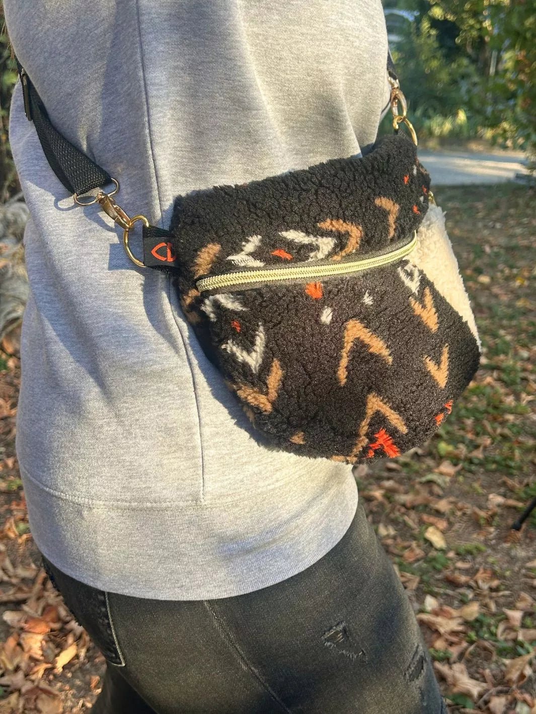 boho teddy woman belt bag