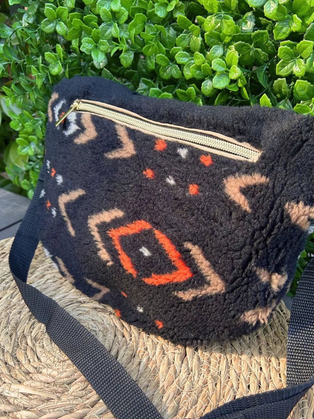 boho teddy woman belt bag