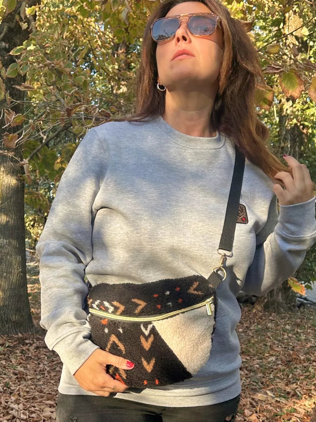 boho teddy woman belt bag