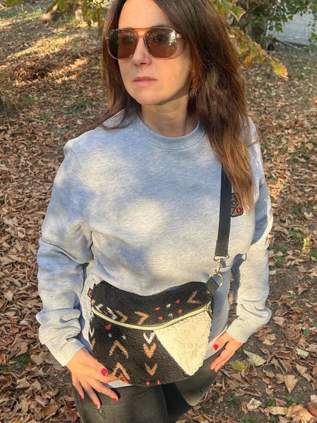 boho teddy woman belt bag