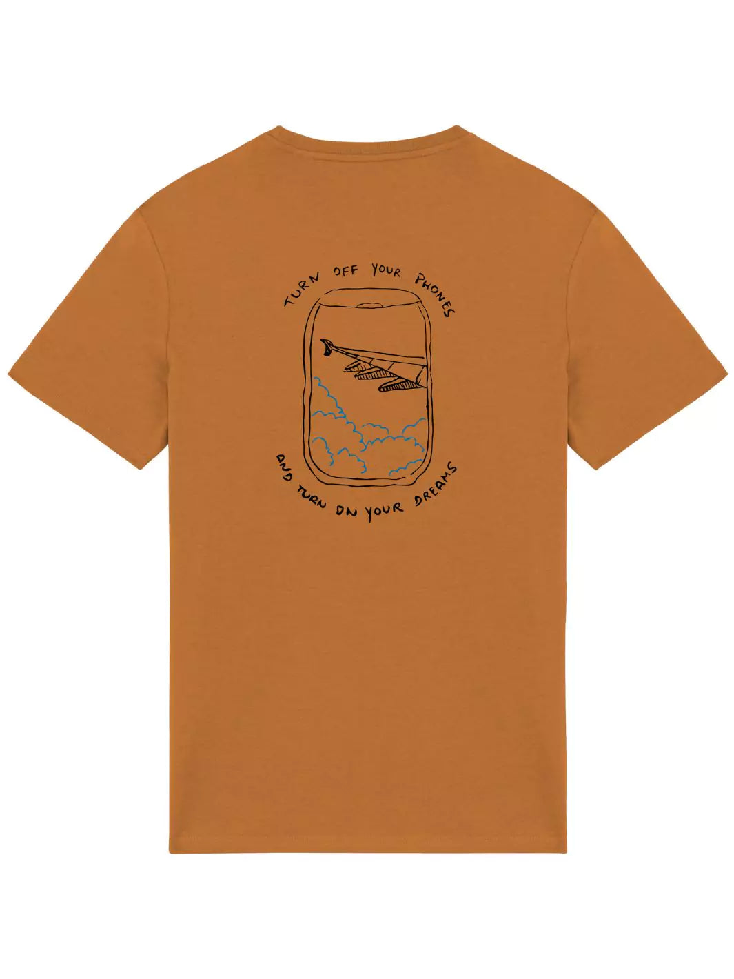 brown sugar organic cotton t-shirt airplane