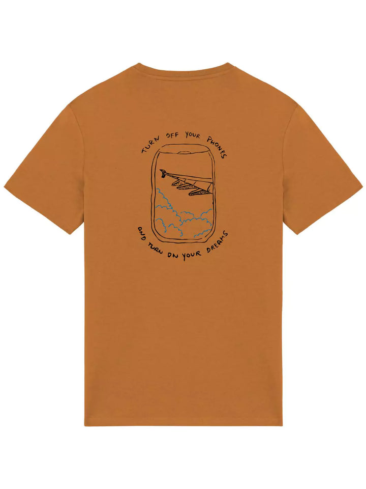 brown sugar organic cotton t-shirt airplane