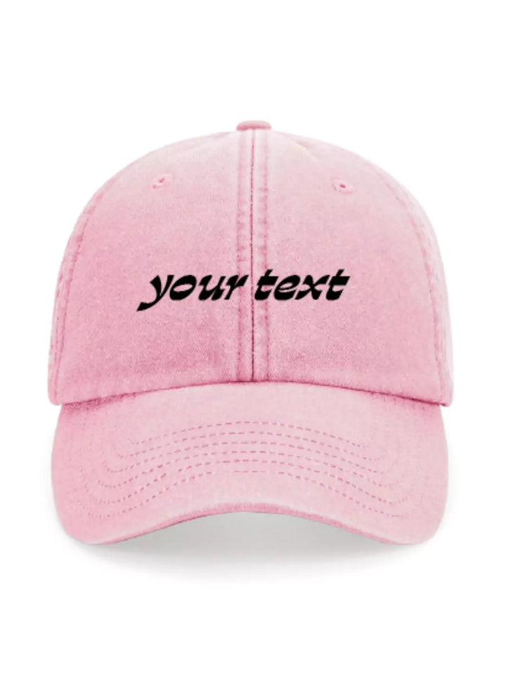 custom embroidered washed out baseball cap