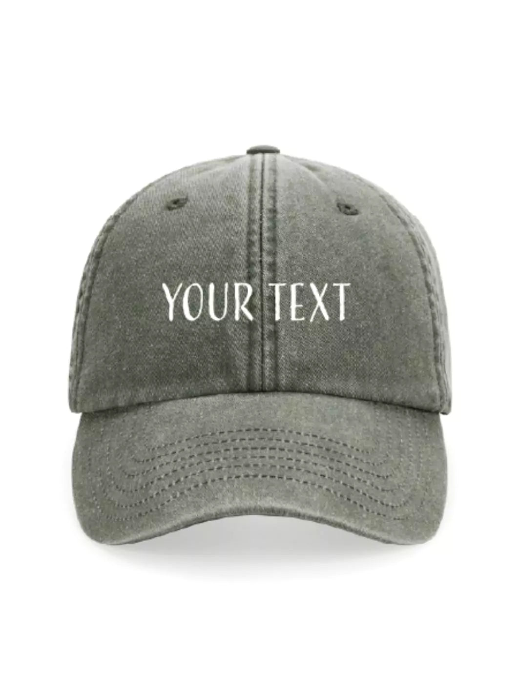 custom embroidered washed out baseball cap