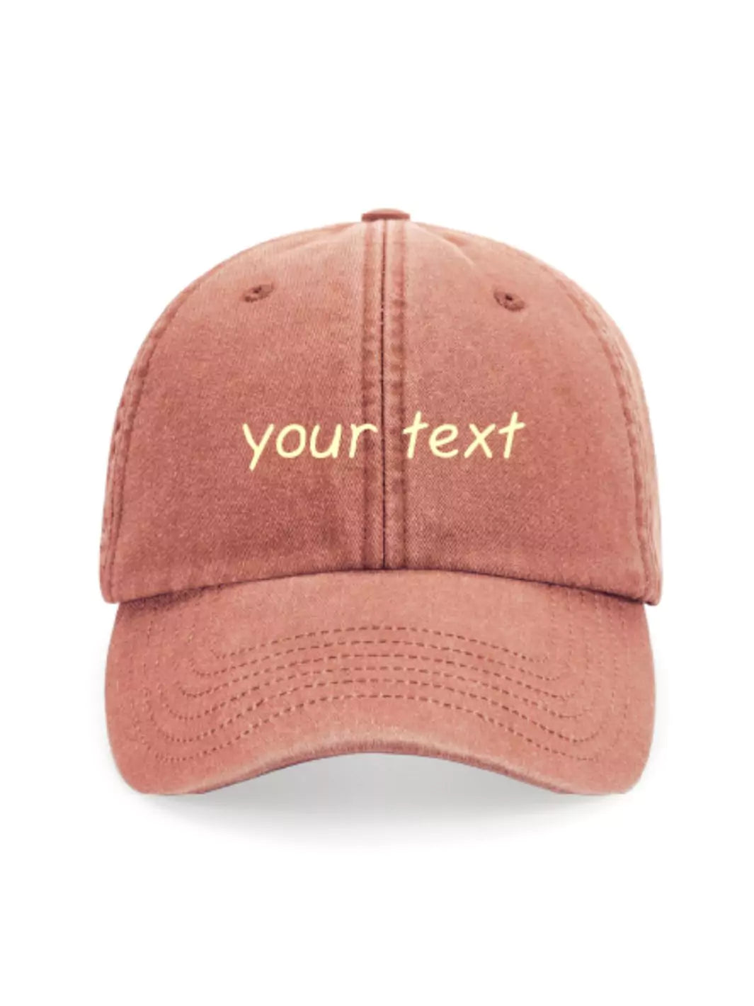 custom embroidered washed out baseball cap