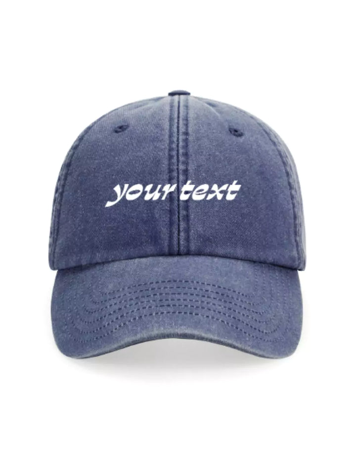 custom embroidered washed out baseball cap