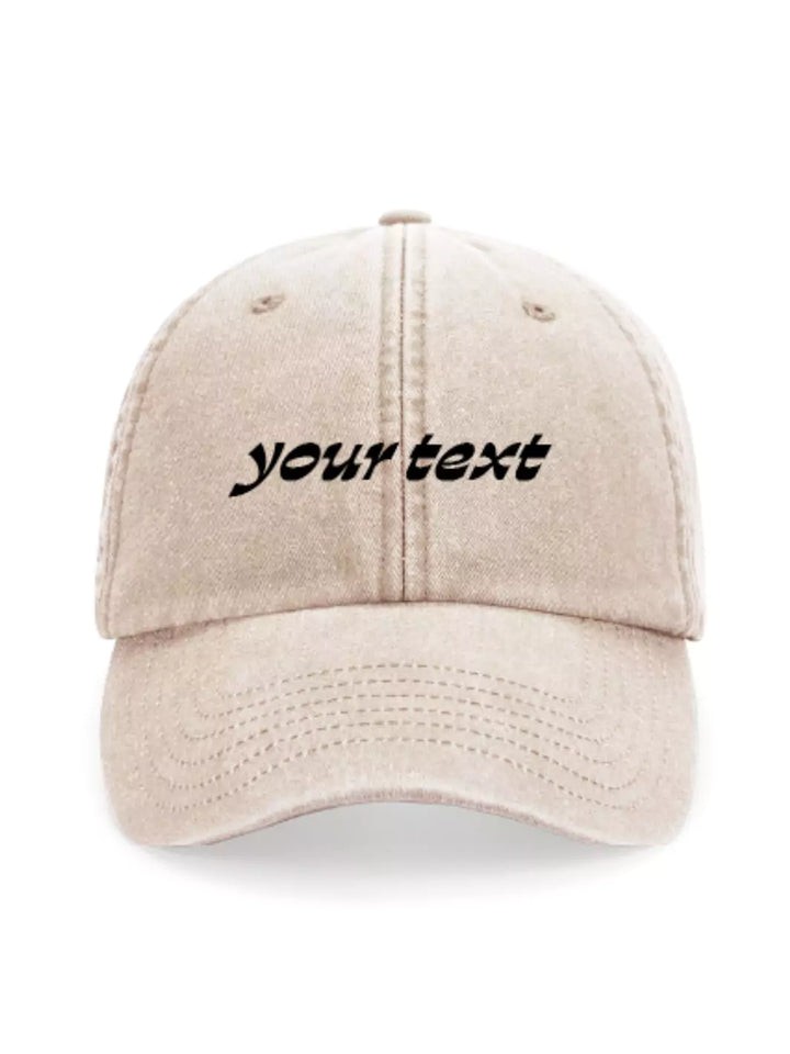 custom embroidered washed out baseball cap