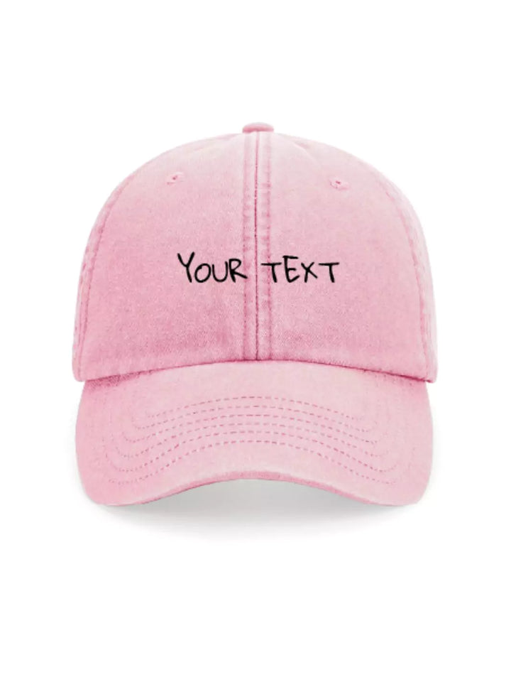 custom embroidered washed out baseball cap