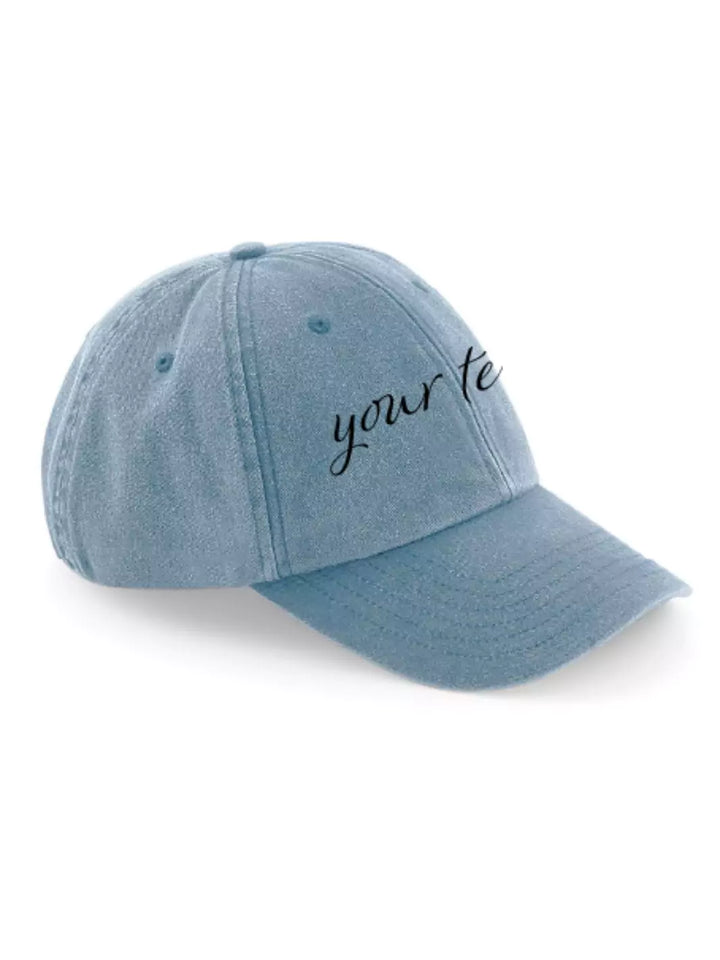 custom embroidered washed out baseball cap