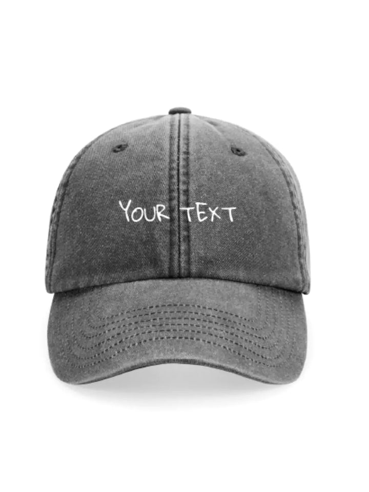 custom embroidered washed out baseball cap