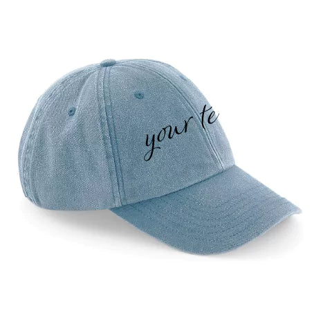 custom embroidered washed out baseball cap