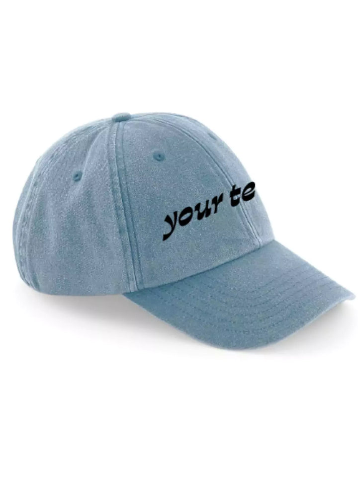 custom embroidered washed out baseball cap