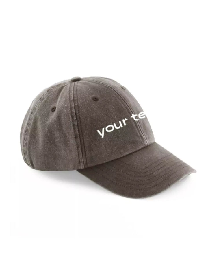 custom embroidered washed out baseball cap