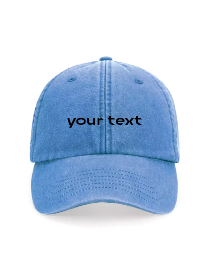 custom embroidered washed out baseball cap