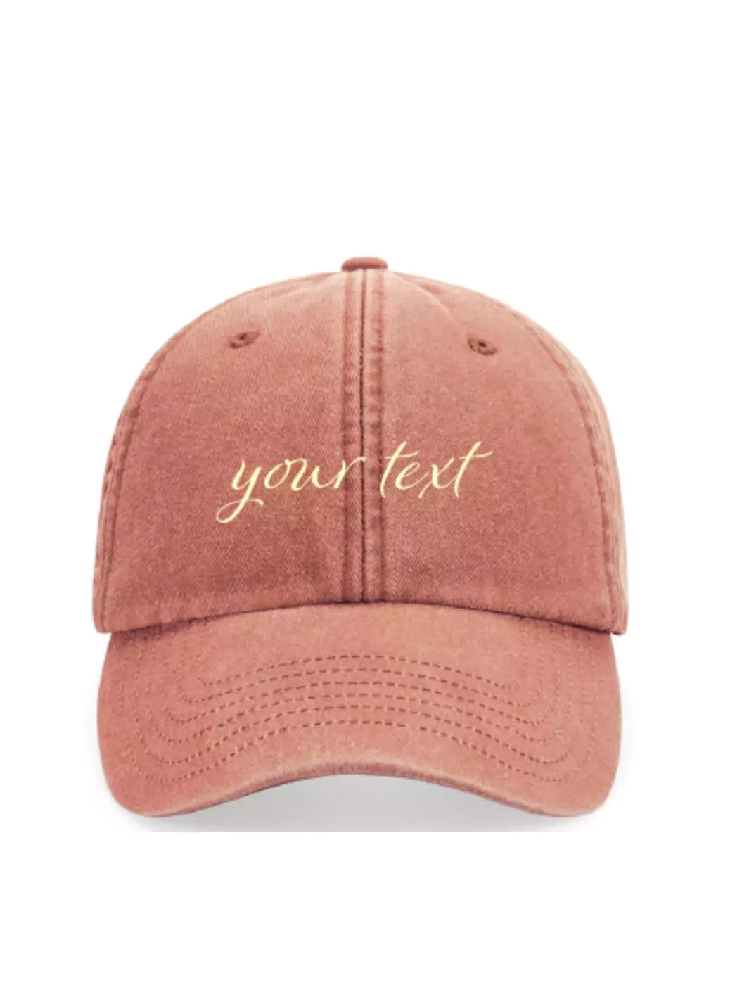 custom embroidered washed out baseball cap