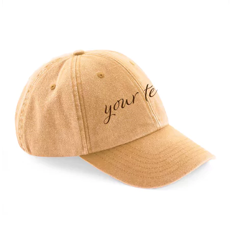 custom embroidered washed out baseball cap