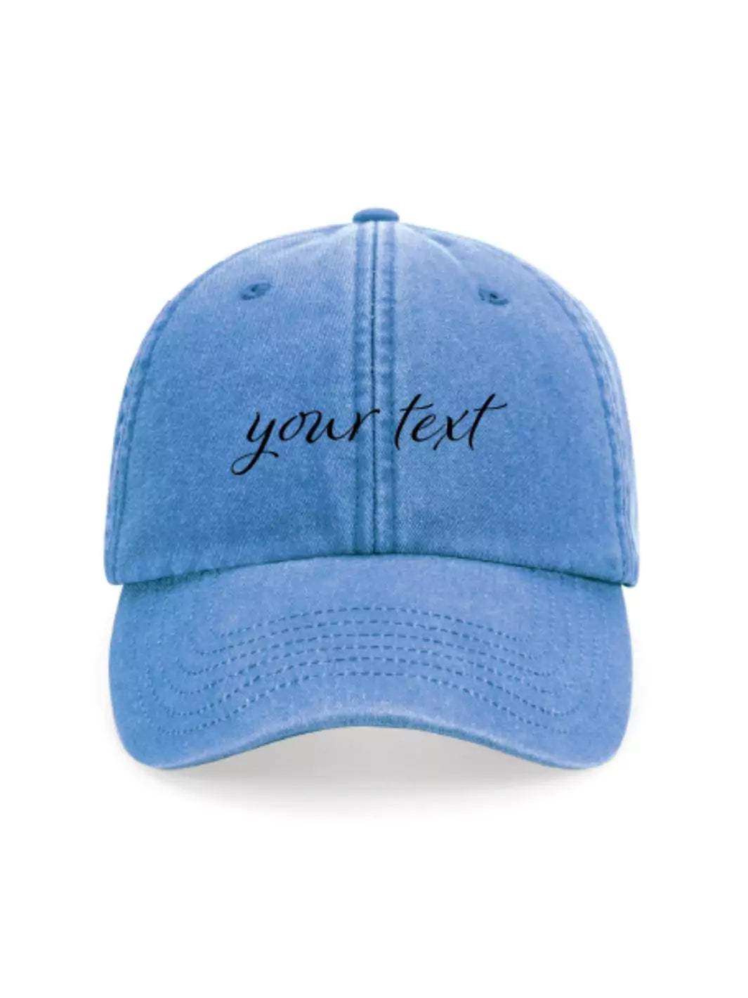 custom embroidered washed out baseball cap