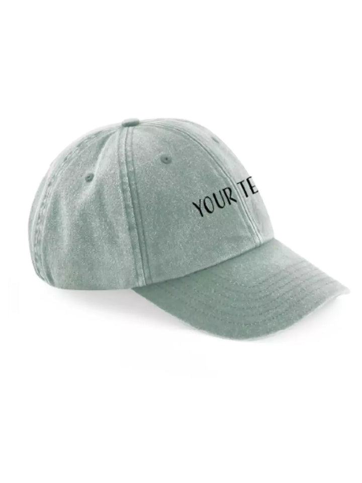 custom embroidered washed out baseball cap