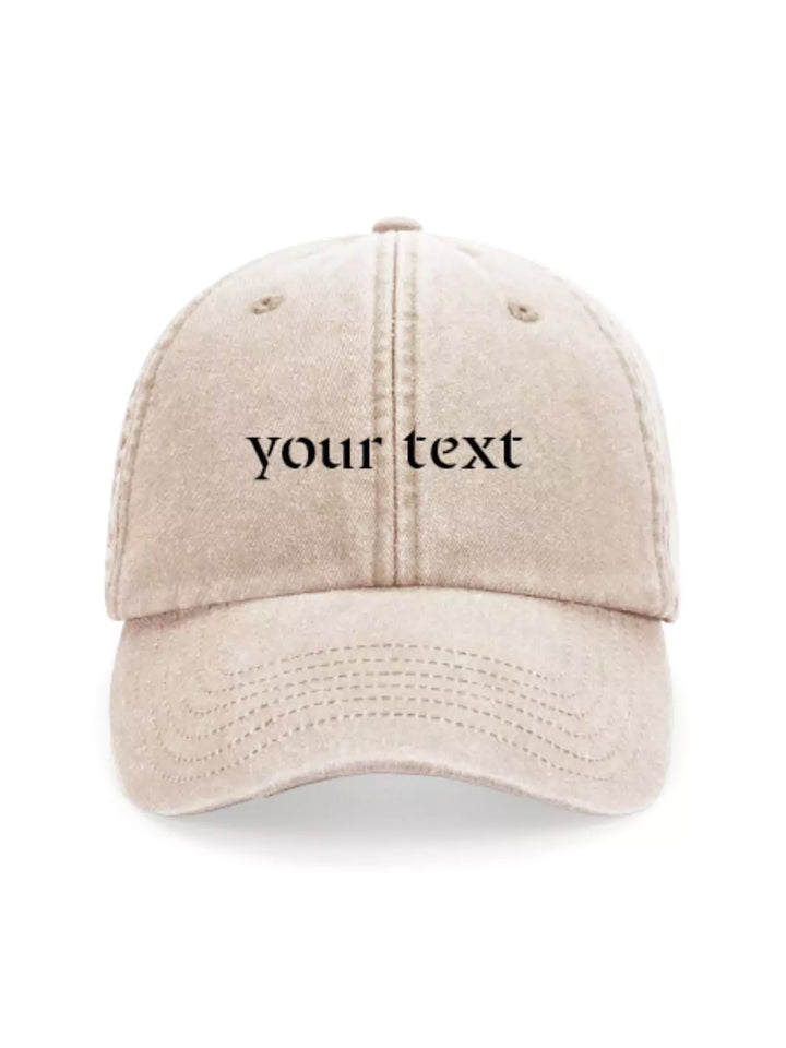 custom embroidered washed out baseball cap