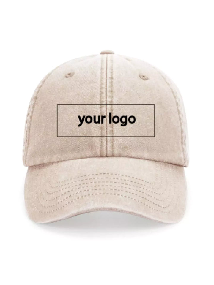 custom embroidered washed out baseball cap