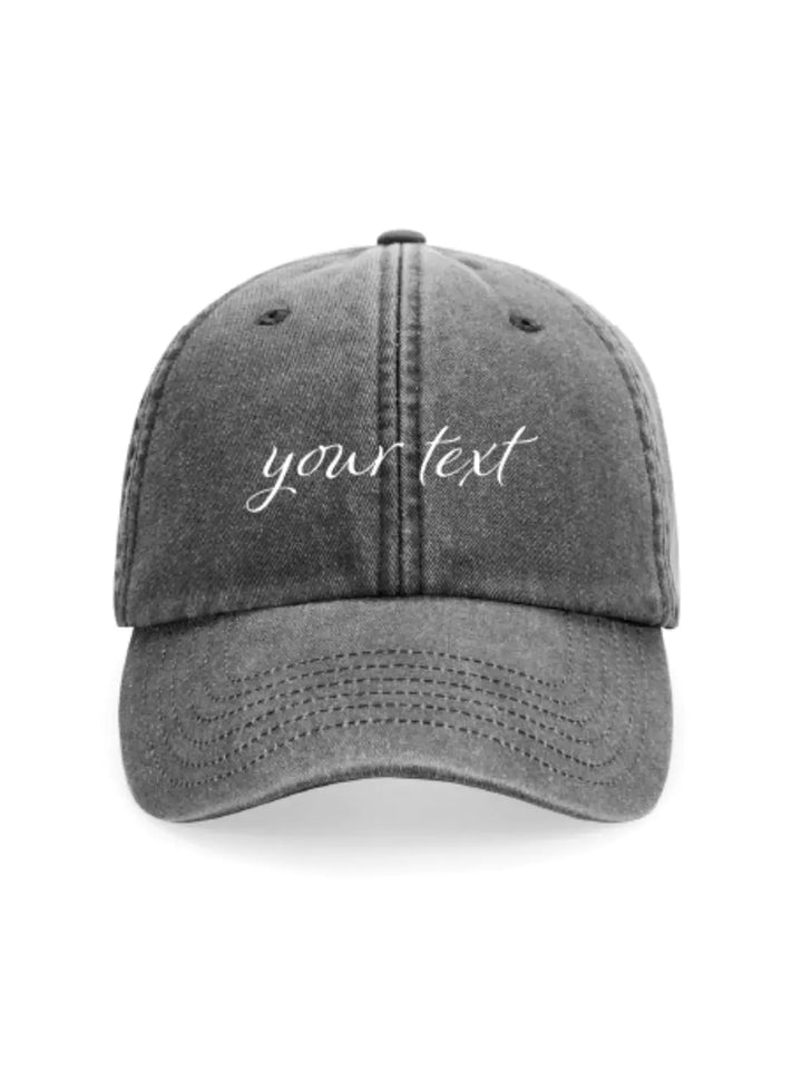 custom embroidered washed out baseball cap