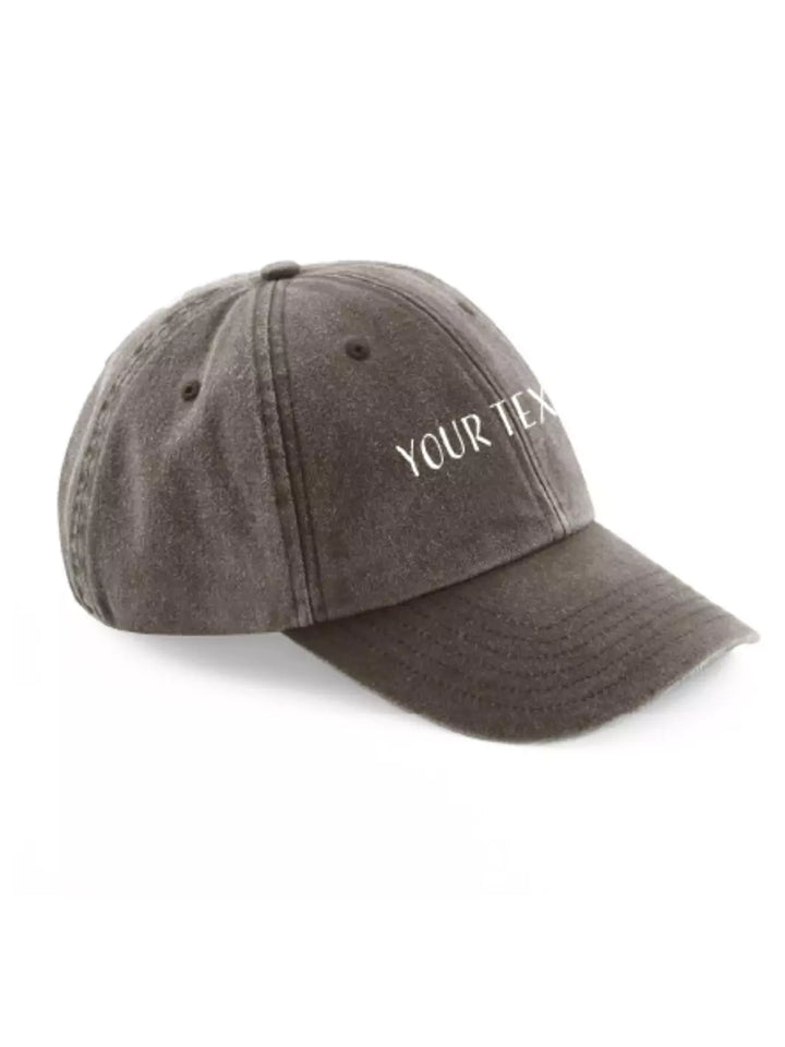 custom embroidered washed out baseball cap