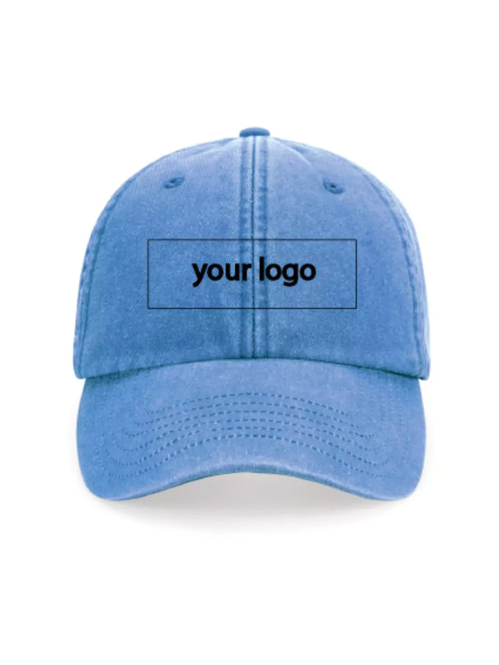 custom embroidered washed out baseball cap