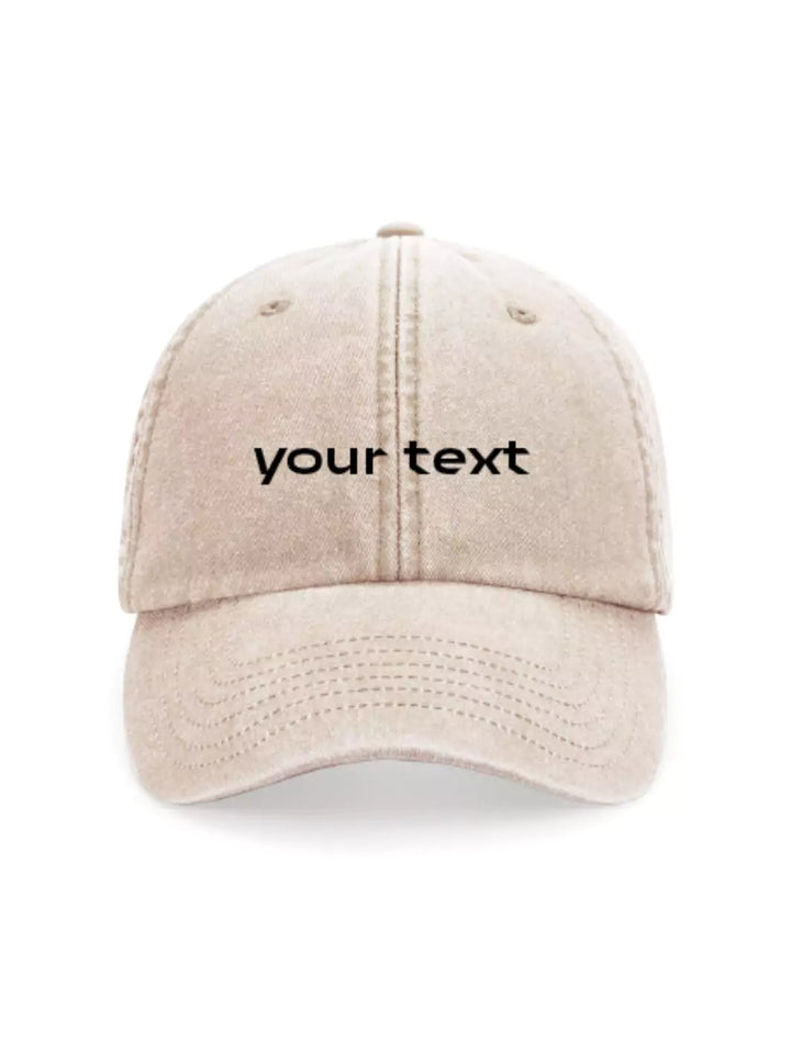 custom embroidered washed out baseball cap