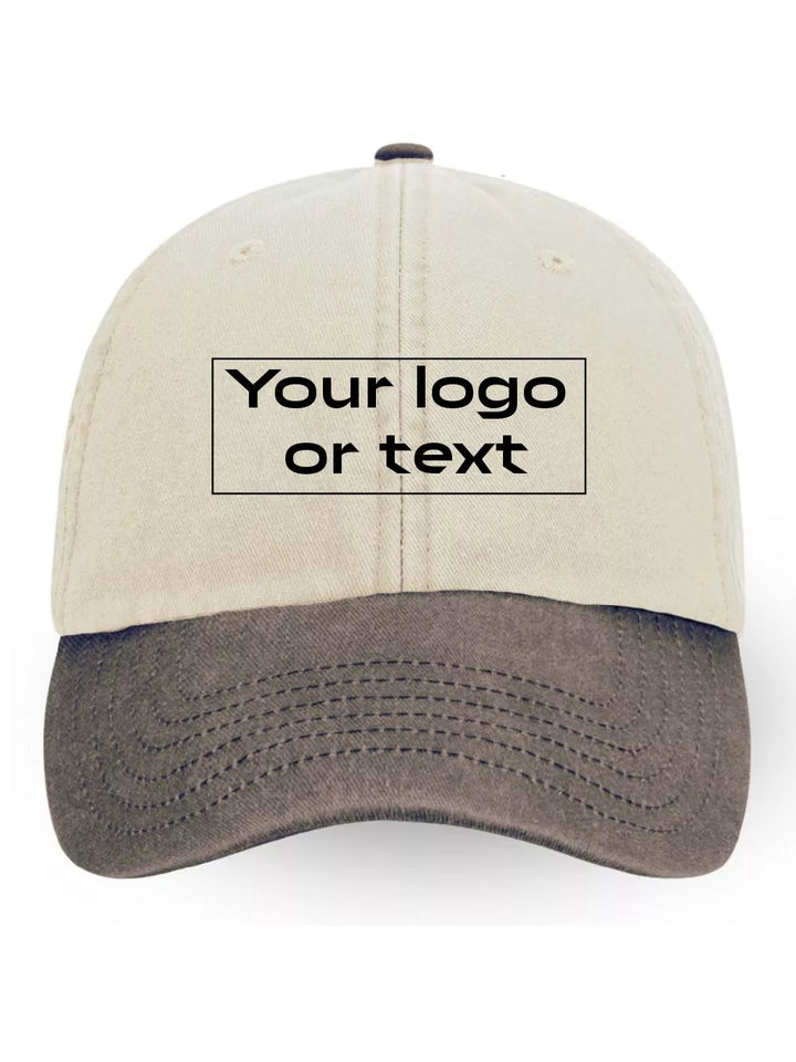 EMBROIDERED CUSTOM TWO-TONE BASEBALL CAP