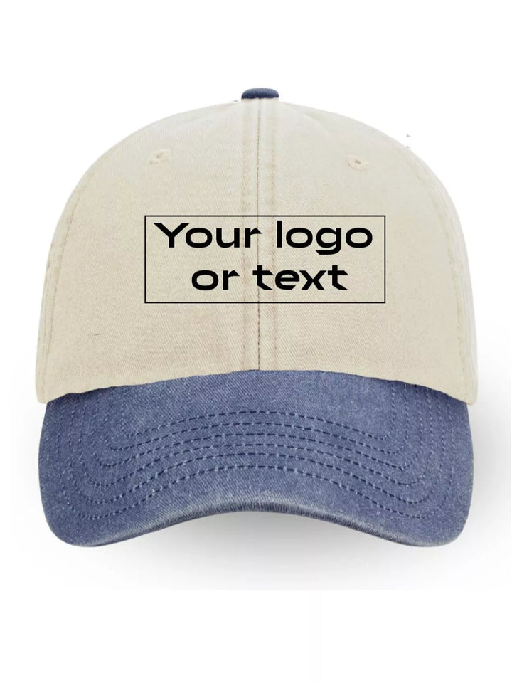 EMBROIDERED CUSTOM TWO-TONE BASEBALL CAP