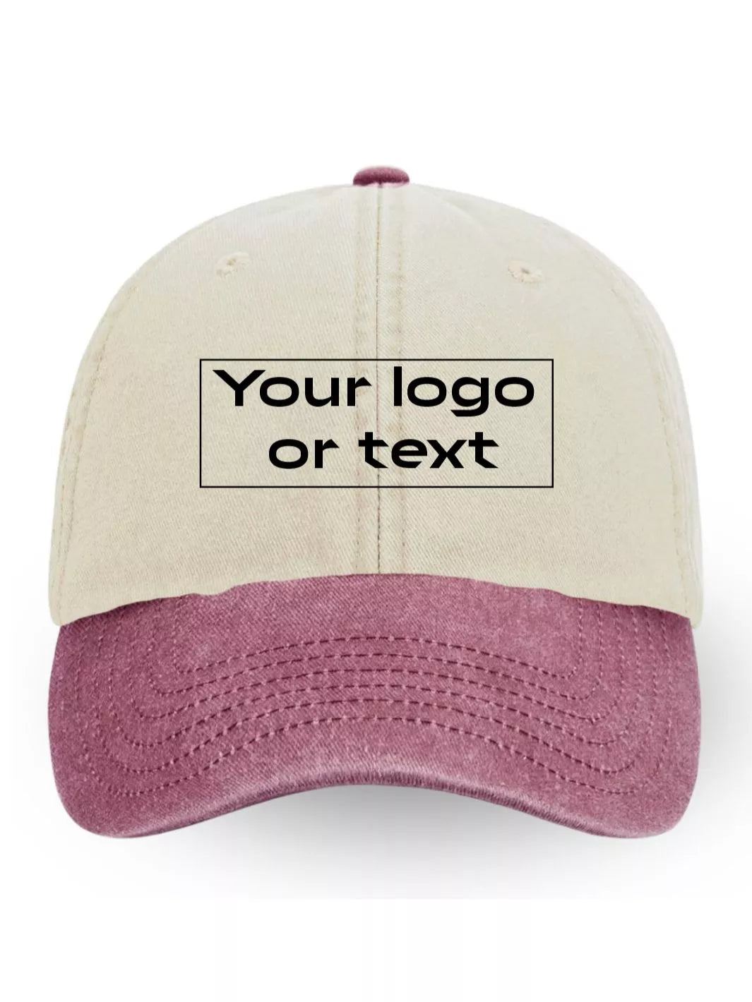 EMBROIDERED CUSTOM TWO-TONE BASEBALL CAP