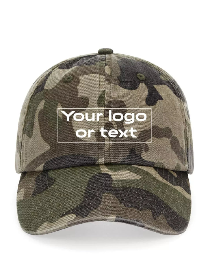 custom embroidered washed out baseball cap