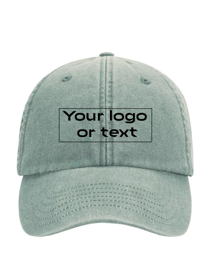 custom embroidered washed out baseball cap