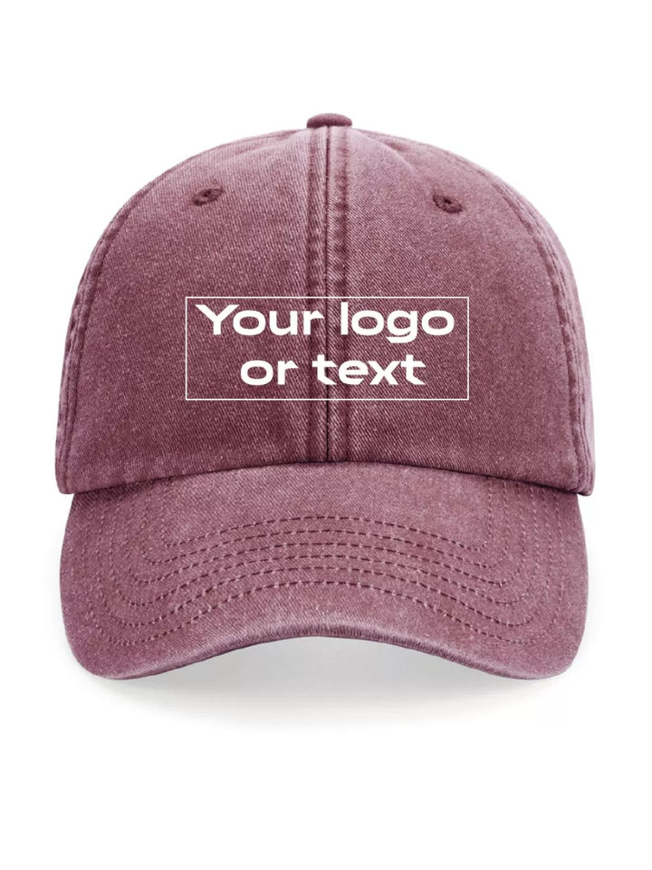 custom embroidered washed out baseball cap
