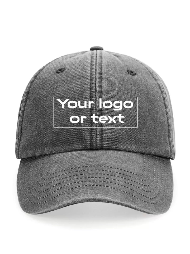 custom embroidered washed out baseball cap