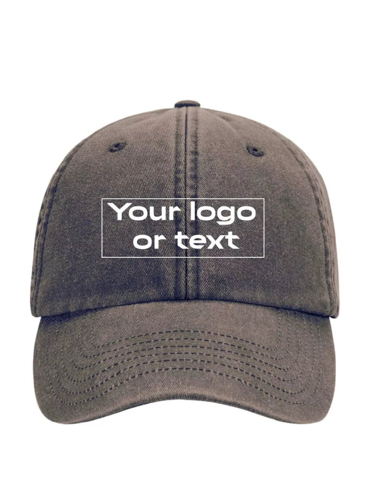 custom embroidered washed out baseball cap