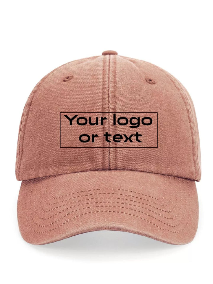 custom embroidered washed out baseball cap