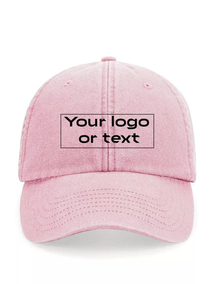 custom embroidered washed out baseball cap