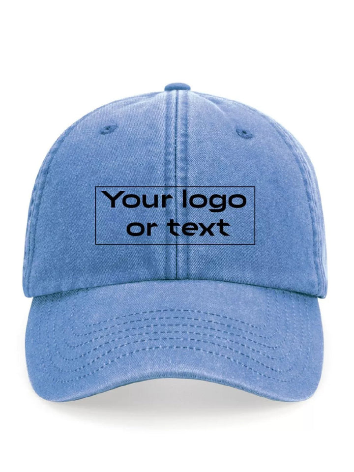 custom embroidered washed out baseball cap