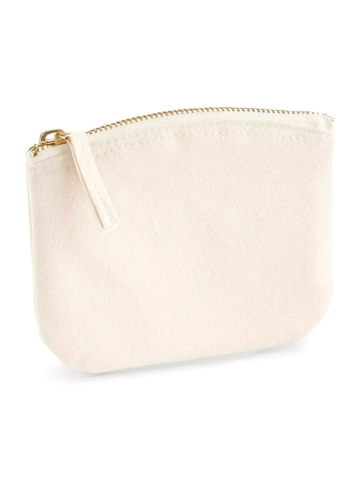 custom embroidered organic cotton white pochette