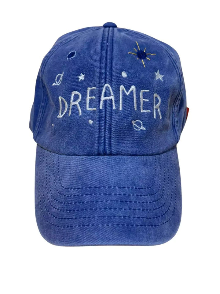 embroidered denim baseball cap dreamer